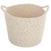 PANIER LUREX BLANC D.24X21CM