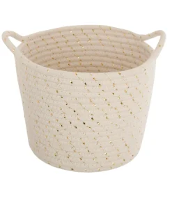 PANIER LUREX BLANC D.24X21CM