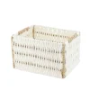 PANIER PAPIER BICOLORE 19X15X12CM BLANC NATUREL