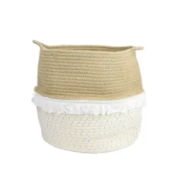PANIER RANGEMENT A FRANGE ET FIBRE DORE L