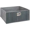 PANIER RANGEMENT BAMBOU GRIS D.31X15CM