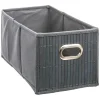 PANIER RANGEMENT BAMBOU GRIS D.15X31CM