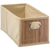PANIER RANGEMENT BAMBOU NATUREL D.15X31CM