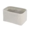 PANIER RECTANGLE FACON BOUCLETTE 22X14X10.5CM NATUREL
