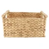 PANIER RECTANGLE JACINTHE POIGNEES BOIS 36X28X18CM NATUREL