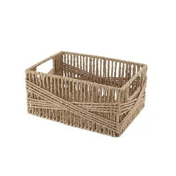 PANIER RECTANGLE PAPIER 26X17.5X12CM NATUREL