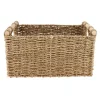 PANIER RECTANGLE VEGETALE POIGNEES BOIS 36X28X18CM NATUREL