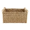 PANIER RECTANGLE VEGETALE POIGNEES BOIS 32X22X15CM NATUREL