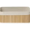 PANIER RECTANGULAIRE GM BAMBOU TISSU LIN
