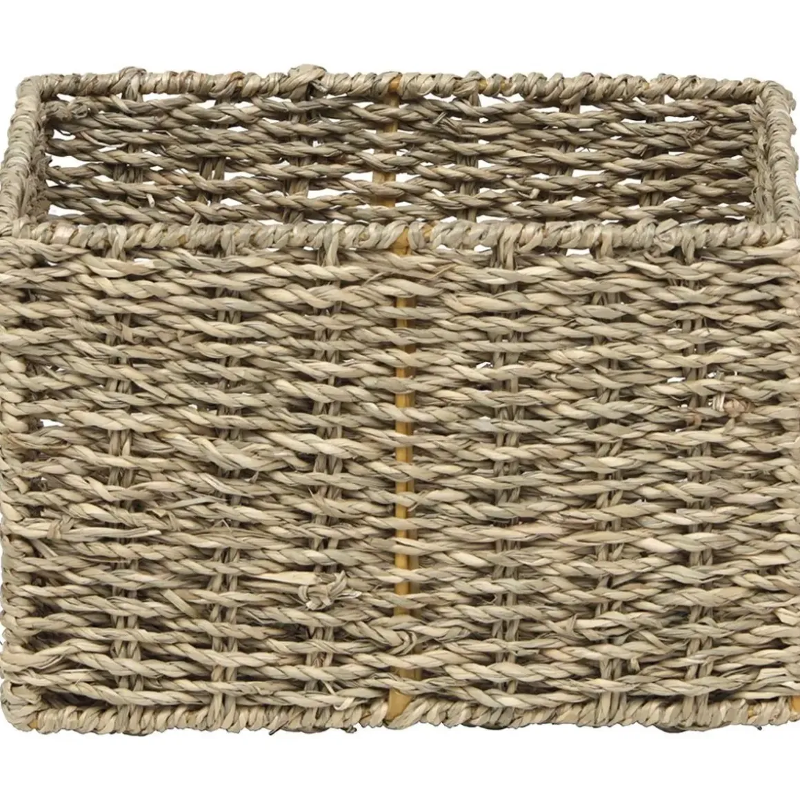 PANIER RECTANGULAIRE MATIERE VEGETALE 22X19X14CM NATUREL