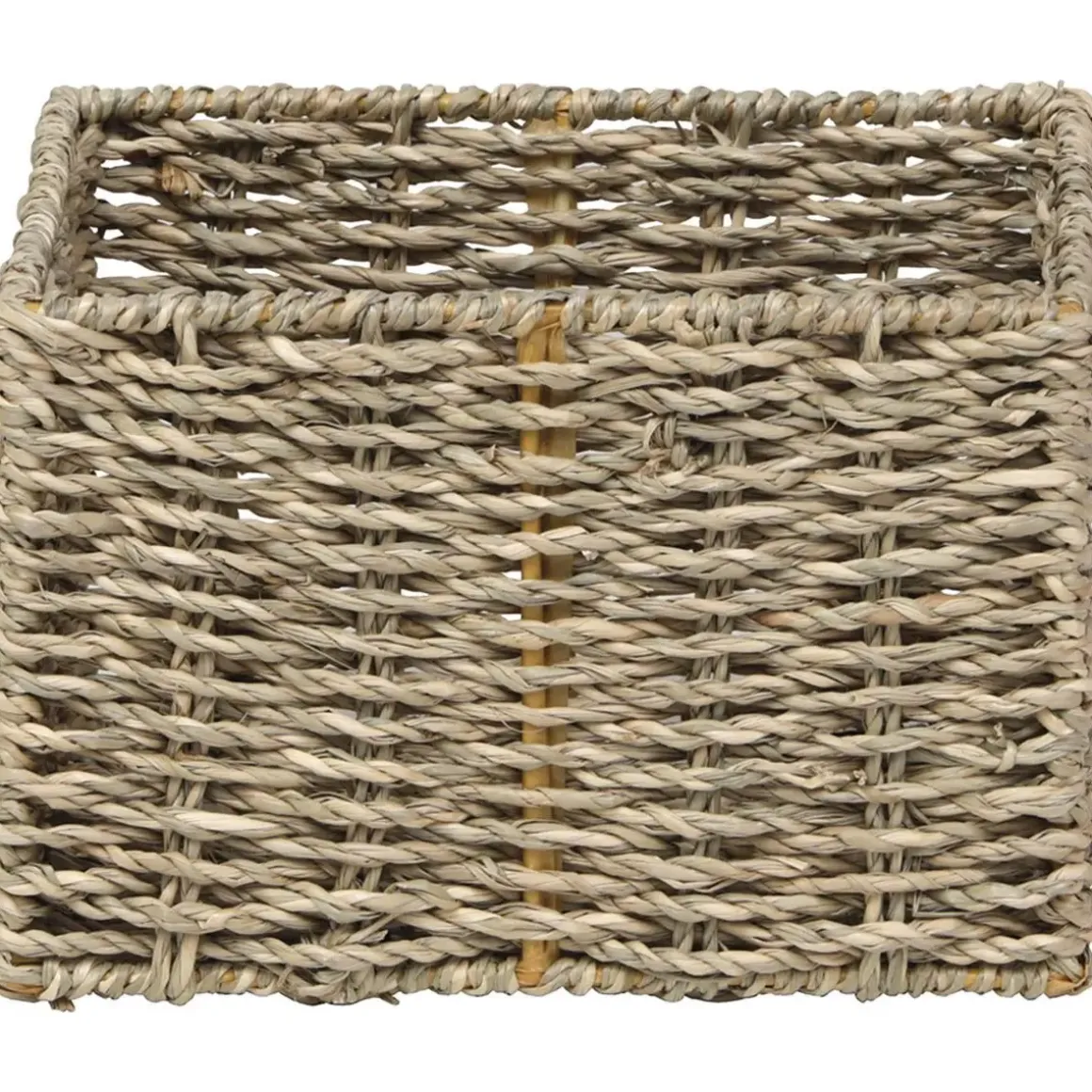 PANIER RECTANGULAIRE MATIERE VEGETALE 18X15X12CM NATUREL