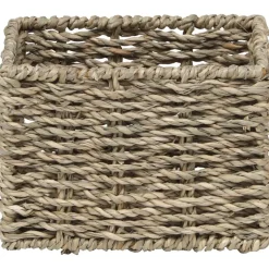 PANIER RECTANGULAIRE MATIERE VEGETALE 14X11X10CM NATUREL