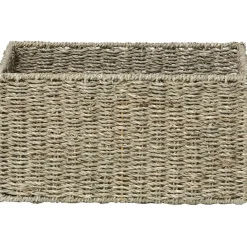 PANIER RECTANGULAIRE MATIERE VEGETALE 35X25X18CM NATUREL