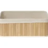 PANIER RECTANGULAIRE TGM BAMBOU TISSU LIN