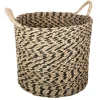 PANIER ROSEAU ROWAN ROND NOIR D.42X34CM