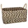 PANIER SEAGRASS ETHNIQUE RECTANGLE D.43.5X32X17CM