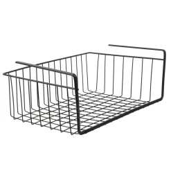 PANIER SUSPENDU METAL FILAIRE NOIR 40X14X26CM