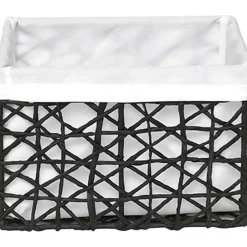 PANIER TGM PAPIER NOIR TISSU BLANC