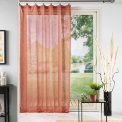 PANNEAU A ANNEAUX 140X240CM TISSE LINKA TERRACOTTA