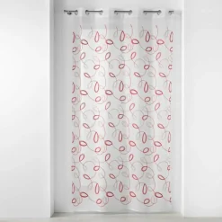 PANNEAU A OEILLETS 140X240CM BRODE HOOPS ROUGE