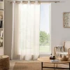 PANNEAU A OEILLETS 140X240CM EFFET LIN TISSE YOKO NATUREL