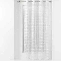 PANNEAU A OEILLETS 140X240CM FANTAISIE KARRONA BLANC
