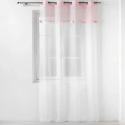 PANNEAU A OEILLETS 140 X 240 CM SABLE POMPONS ELFIKA