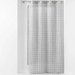 PANNEAU A OEILLETS 140X240CM TISSE FANTAISIE KARRONA GRIS
