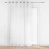 PANNEAU A OEILLETS 240X240CM VOILE SABLE LISSEA BLANC