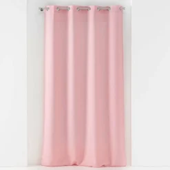 PANNEAU A OEILLETS 140X240CM VOILE TISSE SOANE ROSE