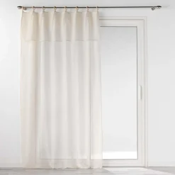 PANNEAU OEILLETS BOIS 140X240CM EFFET LIN NORINE