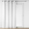 PANNEAU OEILLETS 140X240CM EFFET LAINAGE LOULAINE BLANC