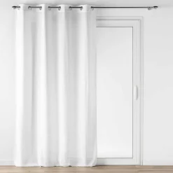 PANNEAU OEILLETS 140X240CM EFFET LAINAGE LOULAINE BLANC
