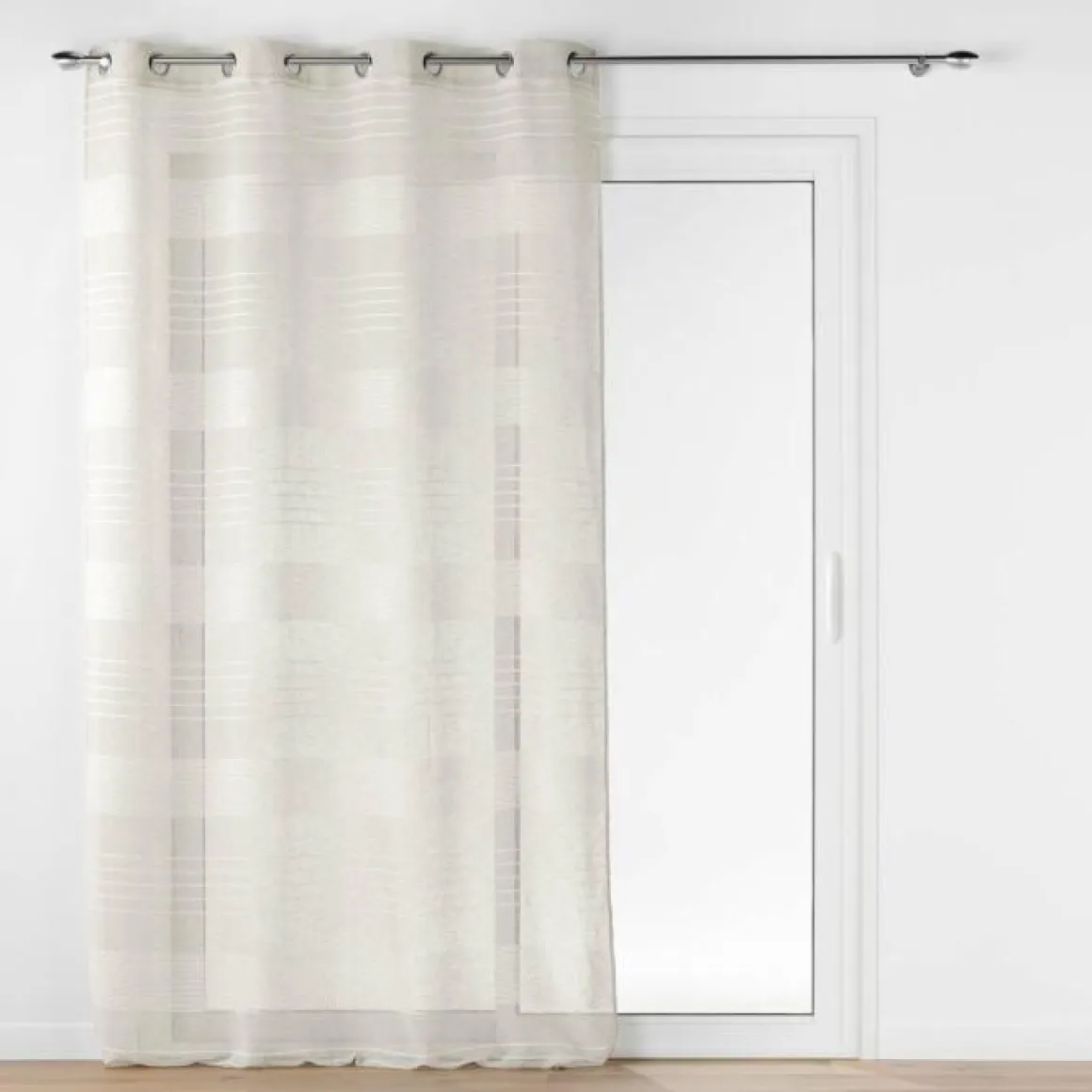 PANNEAU OEILLETS 140X240CM EFFET LIN TISSE JANICE LIN