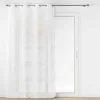 PANNEAU OEILLETS 140X240CM EFFET LIN TISSE JANICE BLANC