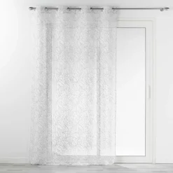 PANNEAU OEILLETS 140X240CM EFFET LIN SOLEA BLANC