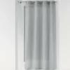PANNEAU OEILLETS 140X240CM EFFET LIN TISSE ZAZY GRIS