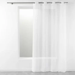 PANNEAU OEILLETS 140X240CM ETAMINE CRASH TELMA BLANC