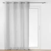 PANNEAU OEILLETS 140X240CM TISSE JACQUARD OPHELIA GRIS