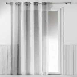 PANNEAU OEILLETS 140X240CM TISSE NATUREL ALIA GRIS