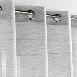 PANNEAU OEILLETS 140X240CM TISSE SUNLINE GRIS ARGENT