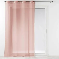PANNEAU OEILLETS 140X240CM VOILE LOUISE ROSE