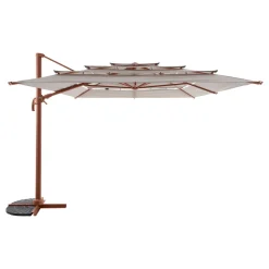 PARASOL DECENTRE MELHIA 4X3M MULTI TOILE ACAJOU