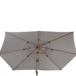 PARASOL DECENTRE TIKEO 4.2X3M PLATINE