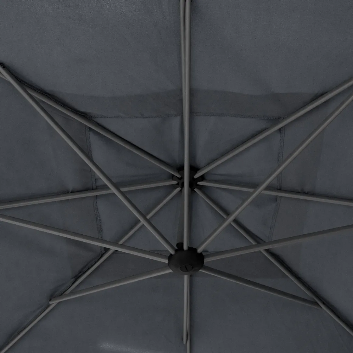 PARASOL DECENTRE 2.5X2.5M MANOA ARDOISE