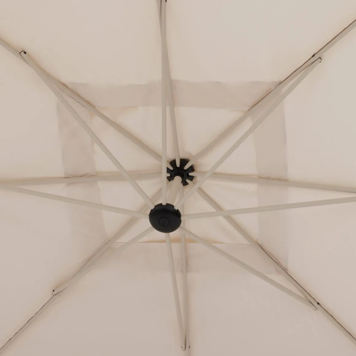 PARASOL DECENTRE 2.5X2.5M MANOA ARGILE BLE