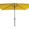 PARASOL RECTANGLE INCLINABLE ALUMINIUM 2X3M JAUNE SOLAIRE