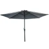 PARASOL ROND 3M ALUMINIUM GRIS FONCE