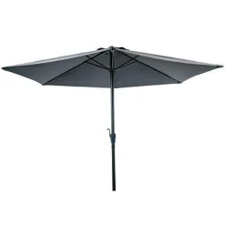 PARASOL ROND 3M ALUMINIUM GRIS FONCE