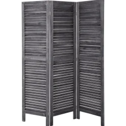 PARAVENT BOIS GRIS 170X40CM